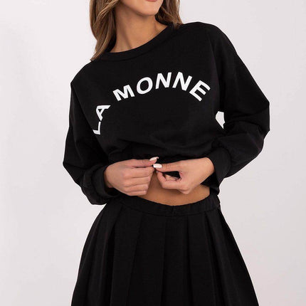 Women's Sweatshirt and Pleated Mini Skirt Set – Casual Comfort with Trendy Style - MimiStylez