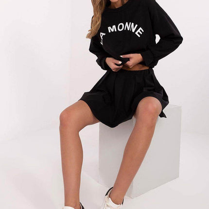 Women's Sweatshirt and Pleated Mini Skirt Set – Casual Comfort with Trendy Style - MimiStylez
