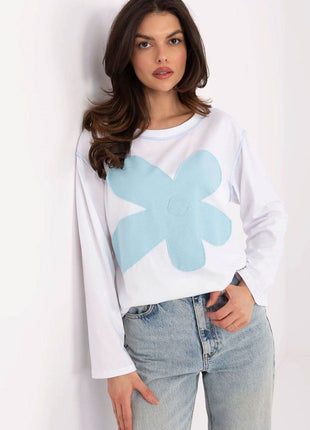 Casual Women’s Blouse with Flower Print and Long Sleeves - MimiStylez