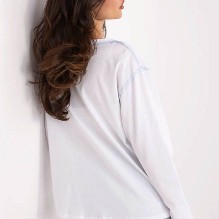 Casual Women’s Blouse with Flower Print and Long Sleeves - MimiStylez