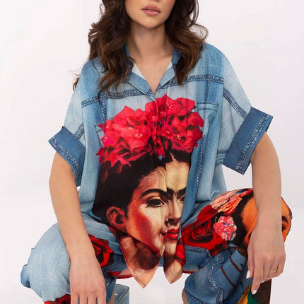Colorful Floral Printed Viscose Shirt - MimiStylez