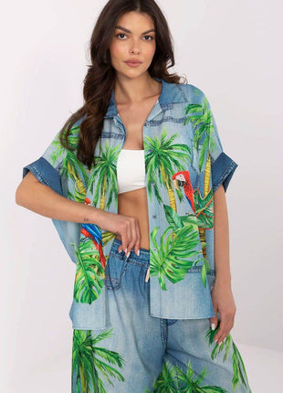 Colorful Floral Printed Viscose Shirt - MimiStylez