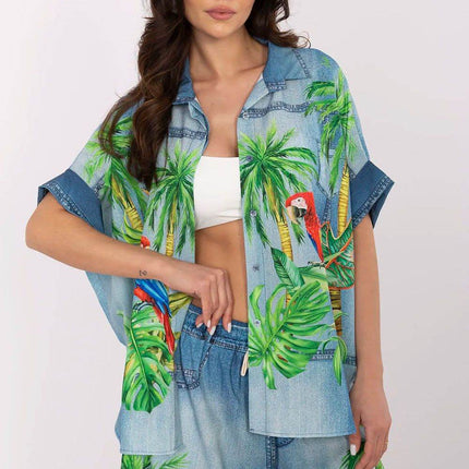 Colorful Floral Printed Viscose Shirt - MimiStylez