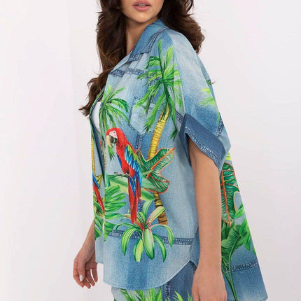 Colorful Floral Printed Viscose Shirt - MimiStylez