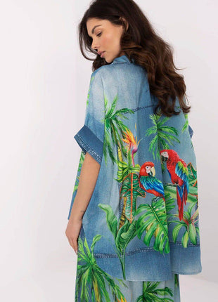 Colorful Floral Printed Viscose Shirt - MimiStylez