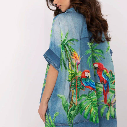 Colorful Floral Printed Viscose Shirt - MimiStylez