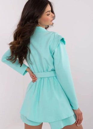 Women's Floral Mini Jumpsuit with Ruffled Shoulders - MimiStylez