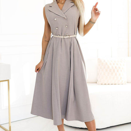 Elegant Midi Trench Coat in Trendy Dress - MimiStylez