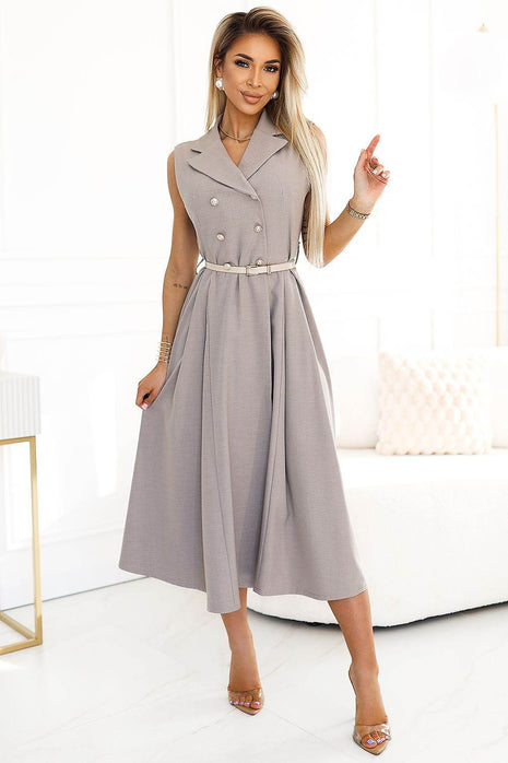 Elegant Midi Trench Coat in Trendy Dress - MimiStylez