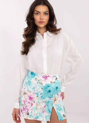 Women's High-Waisted Floral Skorts – Lightweight & Flowy - MimiStylez