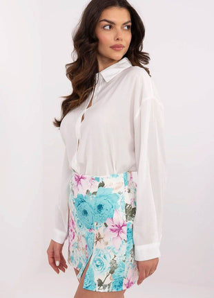 Women's High-Waisted Floral Skorts – Lightweight & Flowy - MimiStylez