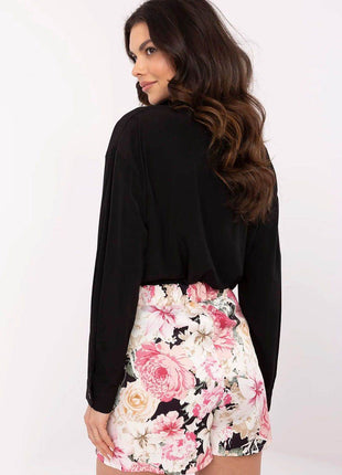 Women's High-Waisted Floral Skorts – Lightweight & Flowy - MimiStylez