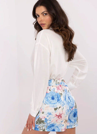 Women's High-Waisted Floral Skorts – Lightweight & Flowy - MimiStylez