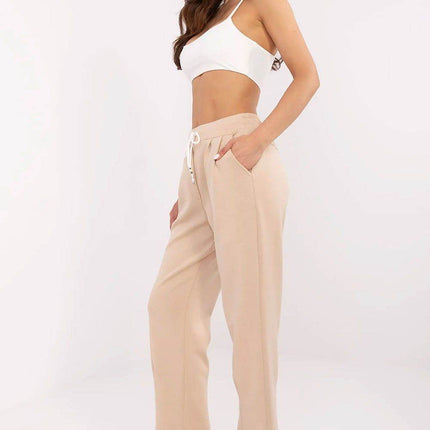 High-Waisted Straight-Leg Sweatpants – Minimalist Style with Tie Waist & Pockets - MimiStylez