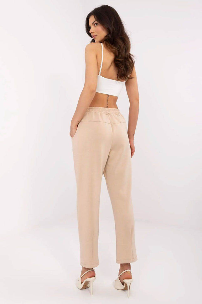High-Waisted Straight-Leg Sweatpants – Minimalist Style with Tie Waist & Pockets - MimiStylez