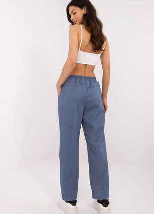 High-Waisted Straight-Leg Sweatpants – Minimalist Style with Tie Waist & Pockets - MimiStylez