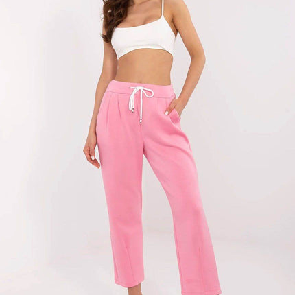 High-Waisted Straight-Leg Sweatpants – Minimalist Style with Tie Waist & Pockets - MimiStylez