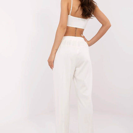 High-Waisted Straight-Leg Sweatpants – Minimalist Style with Tie Waist & Pockets - MimiStylez
