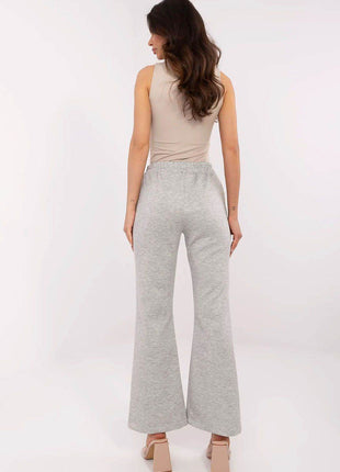 Women's High-Waisted Bell-Leg Sweatpants – Side Pockets & Detachable Brooches - MimiStylez