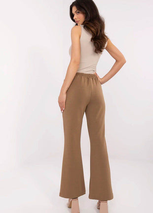 Women's High-Waisted Bell-Leg Sweatpants – Side Pockets & Detachable Brooches - MimiStylez