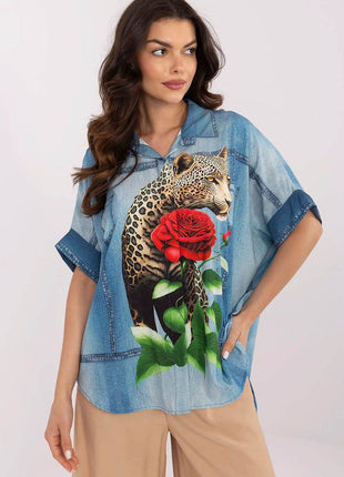 Colorful Floral Printed Viscose Shirt - MimiStylez