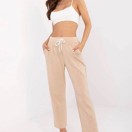 High-Waisted Straight-Leg Sweatpants – Minimalist Style with Tie Waist & Pockets - MimiStylez