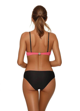 2-Piece Padded Push-Up Bikini – Italian Fabric & Modern Neckline Details - MimiStylez