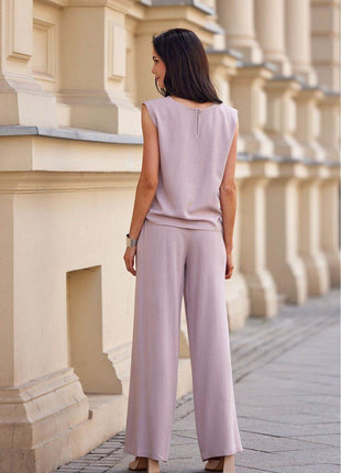 Classic Short Sleeve Blouse with Back Button Detail - MimiStylez