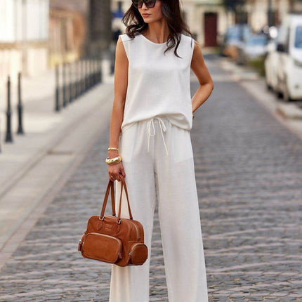 Classic Short Sleeve Blouse with Back Button Detail - MimiStylez