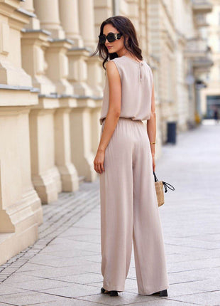 Classic Short Sleeve Blouse with Back Button Detail - MimiStylez