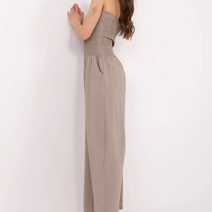 Women’s Stylish Viscose Jumpsuit with Spanish Neckline and Wide Legs - MimiStylez