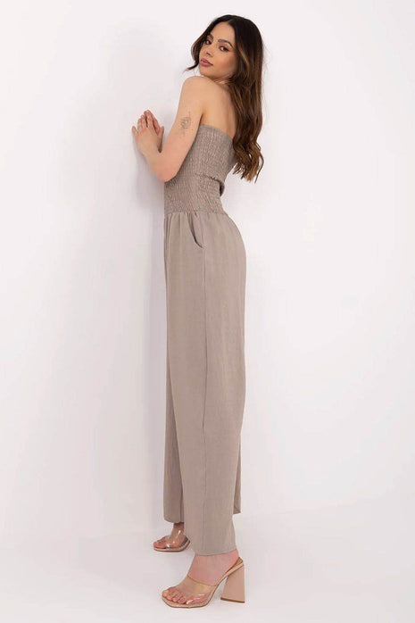 Women’s Stylish Viscose Jumpsuit with Spanish Neckline and Wide Legs - MimiStylez