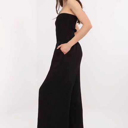 Women’s Stylish Viscose Jumpsuit with Spanish Neckline and Wide Legs - MimiStylez
