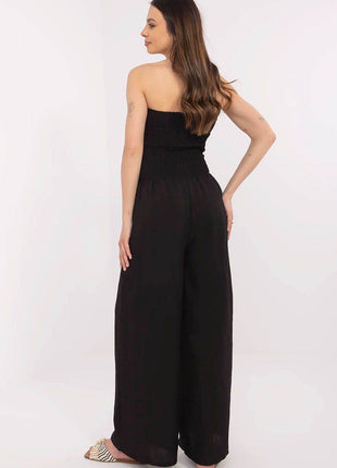 Women’s Stylish Viscose Jumpsuit with Spanish Neckline and Wide Legs - MimiStylez