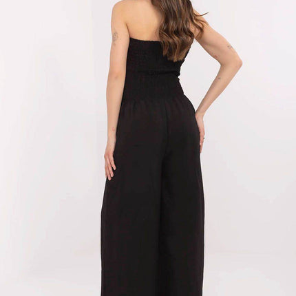 Women’s Stylish Viscose Jumpsuit with Spanish Neckline and Wide Legs - MimiStylez
