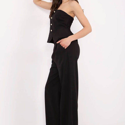 Chic Two-Piece Set: Sleeveless Vest & High-Waisted Wide Pants - MimiStylez