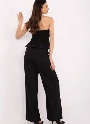 Chic Two-Piece Set: Sleeveless Vest & High-Waisted Wide Pants - MimiStylez