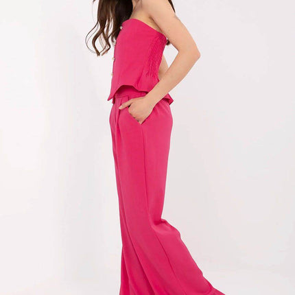 Chic Two-Piece Set: Sleeveless Vest & High-Waisted Wide Pants - MimiStylez