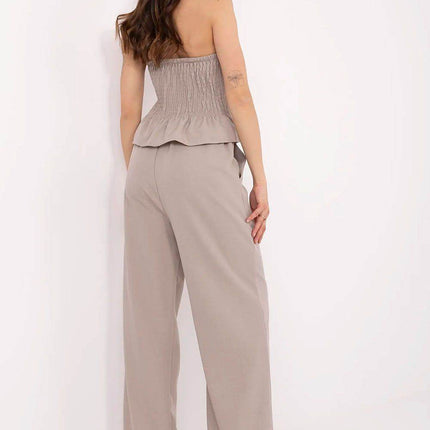 Chic Two-Piece Set: Sleeveless Vest & High-Waisted Wide Pants - MimiStylez