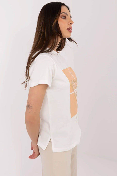 Everyday Stylish Cotton T-Shirt for Women Featuring Sparkling Butterfly Sequins - MimiStylez
