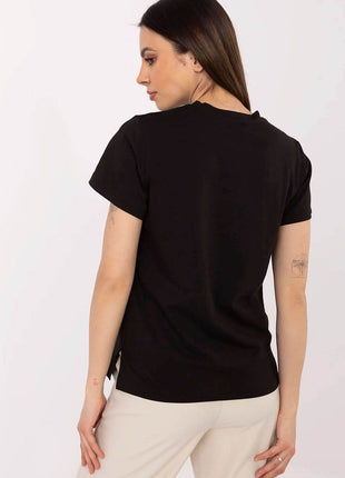 Everyday Stylish Cotton T-Shirt for Women Featuring Sparkling Butterfly Sequins - MimiStylez