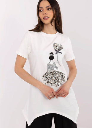 Cotton-Blend Blouse with Animal Print - MimiStylez