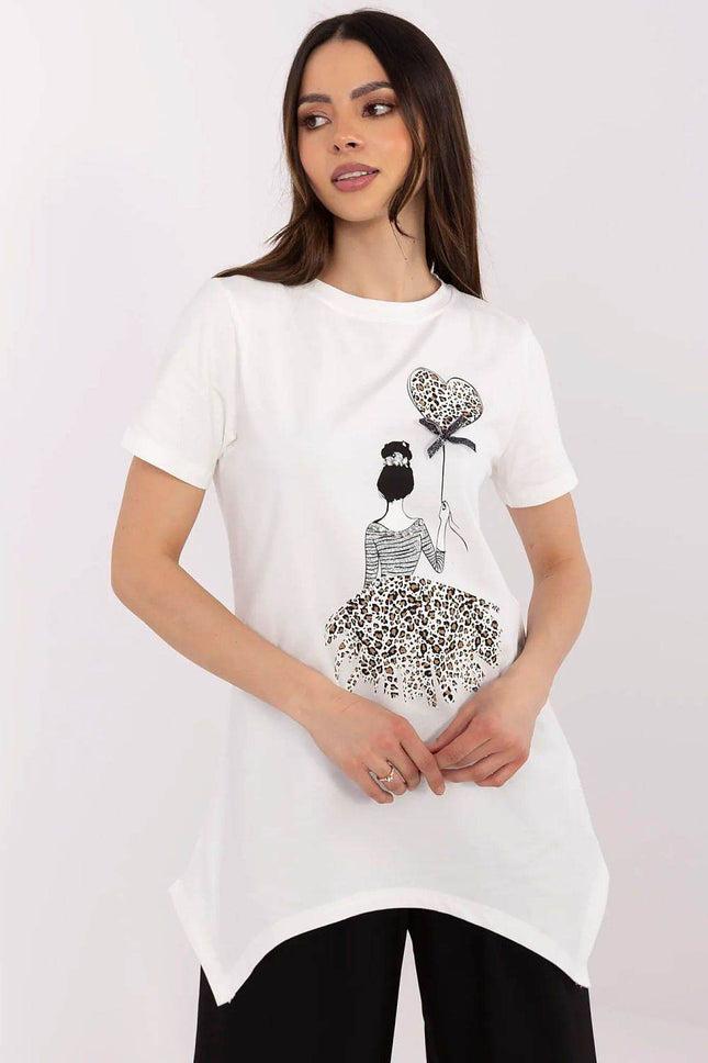 Cotton-Blend Blouse with Animal Print - MimiStylez