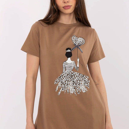 Cotton-Blend Blouse with Animal Print - MimiStylez