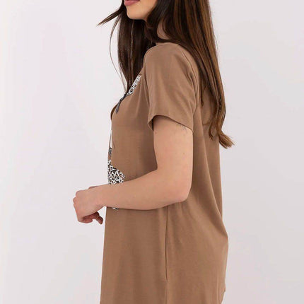 Cotton-Blend Blouse with Animal Print - MimiStylez