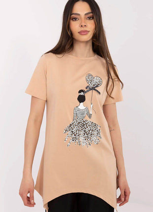 Cotton-Blend Blouse with Animal Print - MimiStylez
