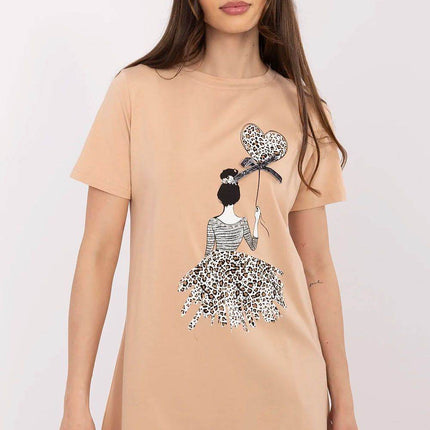 Cotton-Blend Blouse with Animal Print - MimiStylez
