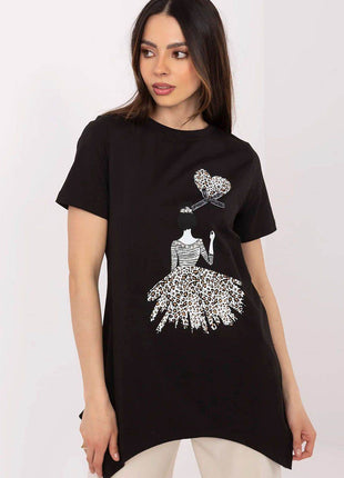Cotton-Blend Blouse with Animal Print - MimiStylez