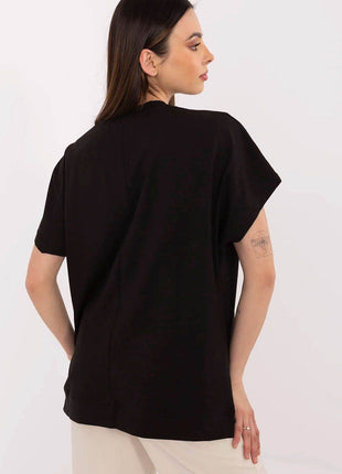 Cotton-Blend Casual Blouse with Printed Design - MimiStylez