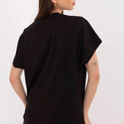 Cotton-Blend Casual Blouse with Printed Design - MimiStylez